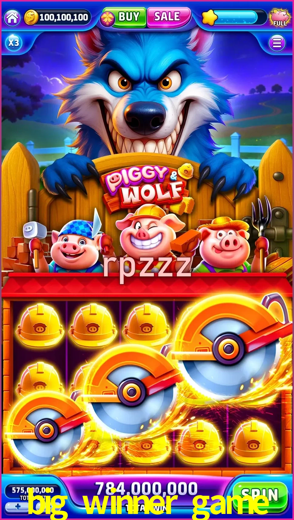 big winner game — cuplikan layar ringkas